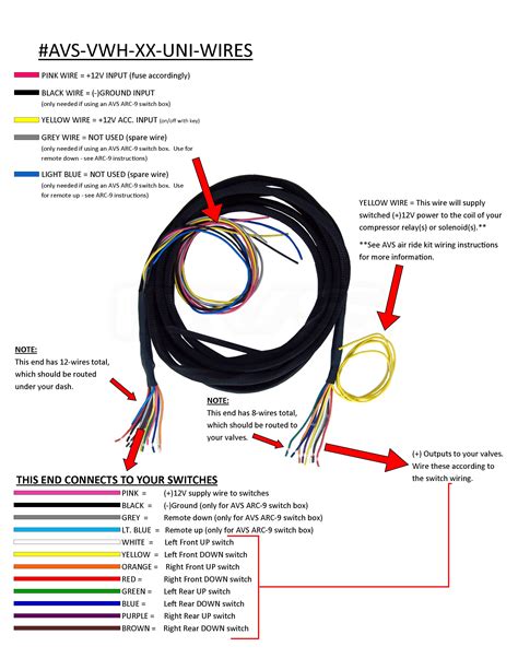 avs valve wiring harness    universal  stripped wires avs