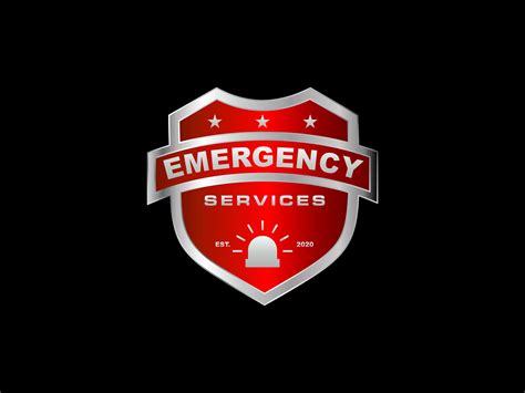 emergency services shield logo design graphic  shikatso creative