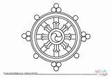 Wheel Dharma Colouring Vesak Buddha Drawing Activities Kids Activity Pages Activityvillage Buddhism Become Member Log Choose Board sketch template