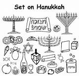 Doodle Hanukkah sketch template