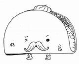 Tacos Bell Getdrawings Colouring Adultcoloringpages Snoopy Kawaii sketch template