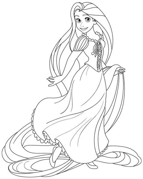 tangled ranpunzel coloring pages print color craft