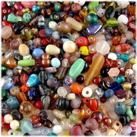 glass beads assorted  mm lbg  crafts outlet mixed