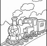 Pages Coloring Track Train Getcolorings sketch template