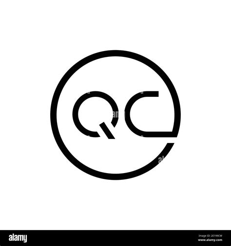 initial circle letter qc logo design vector template qc letter logo