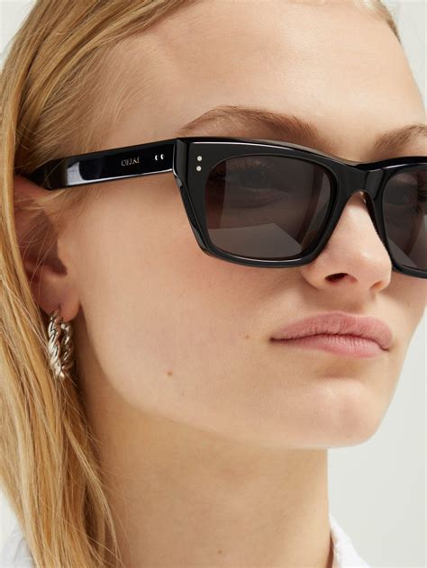 d frame angular acetate sunglasses céline eyewear matchesfashion