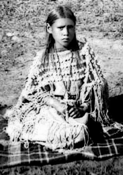 Kiowa Girl Aisima Tipi Track Woman Photo Sadly Not Dated Native