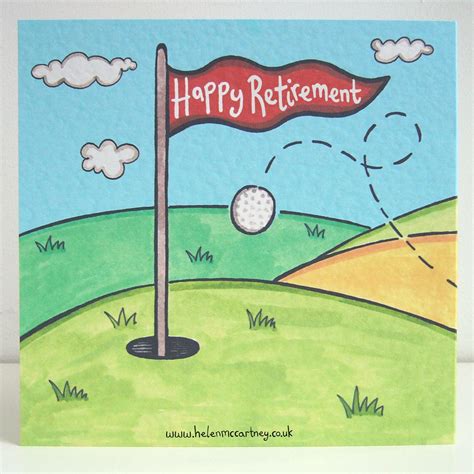 personalised golf retirement card golfers retirement