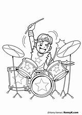 Coloring Drummer Pages sketch template