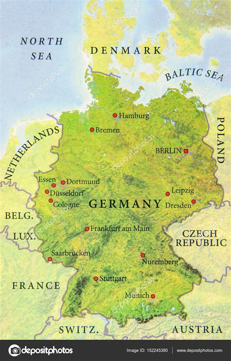 geographische karte deutschland karte