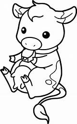 Coloring Pages Baby Animal Cow Ages Wecoloringpage Via Tag sketch template