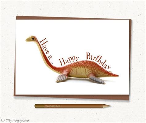 dino birthday card printable  digital file instant