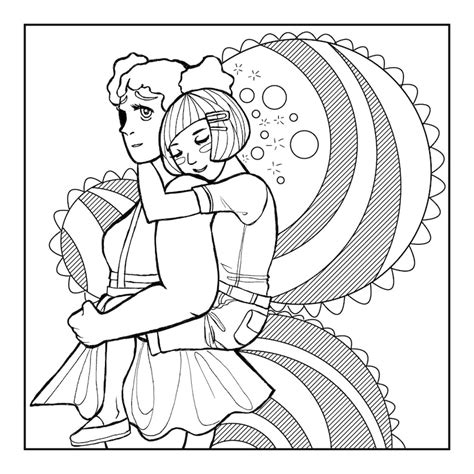 sweet girlfriends coloring book   pages digital etsy