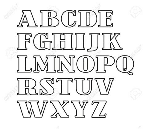 alphabet black  white printable