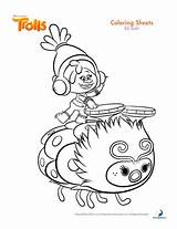 Coloring Trolls Dreamworks Troll Pages sketch template