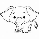 Mewarnai Gajah Lucu Binatang Yang Menggambar sketch template