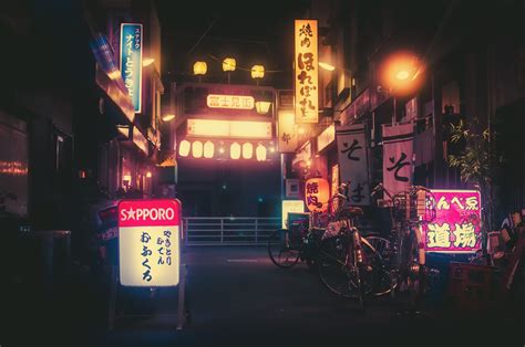 japan arch neon wallpapers hd desktop  mobile