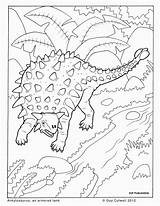 Ankylosaurus Kleurplaat Vulkaan Dino Dinosaurs Dinosaurus Tsgos Kleurplaten Assiette Codes Insertion sketch template