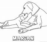 Hond Marian Naam sketch template