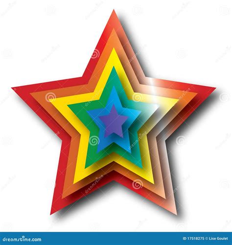 rainbow star royalty  stock photo image