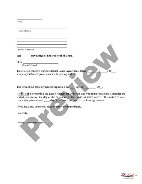 sample  renewal  lease letter  landlord  legal forms