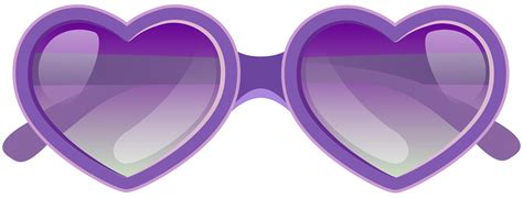 Purple Heart Sunglasses Png Clipart Image Gallery
