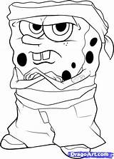Spongebob Gangster Gangsta Bandit sketch template