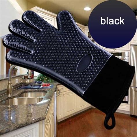 extra long cotton heat resistant silicone oven gloves siliconeuse
