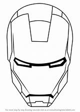 Iron Draw Helmet Man Drawing Step Mask Face Easy Avengers Ironman Drawingtutorials101 Sketch Para Drawings Outline Cartoon Coloring Sketches Mans sketch template