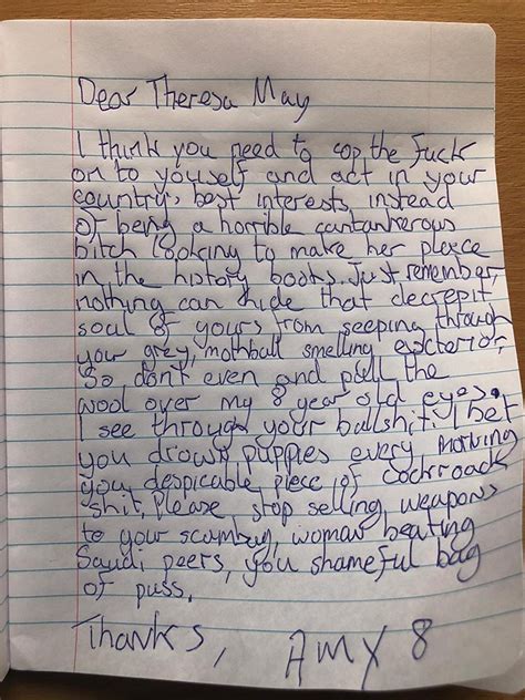 adorable letter 8 year old wrote to theresa may and donald trump following syrian strikes