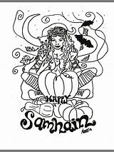 Samhain Pagan sketch template