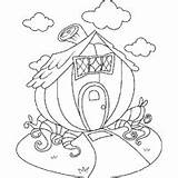 Coloring House Pumpkin Surfnetkids Pages Colouring sketch template