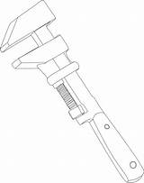 Wrench Drawing Getdrawings sketch template