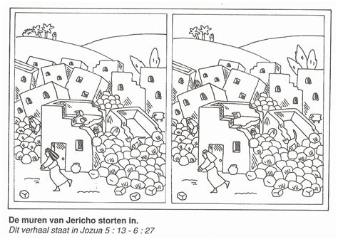 walls  jericho coloring page   sunday school coloring