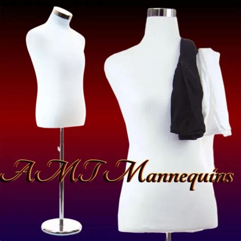 male  body mannequin dress form stand jerseys whiteblack