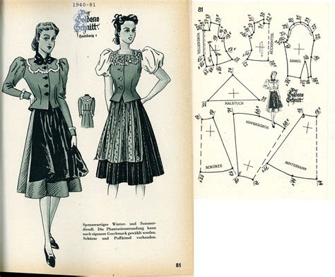 1940s 1940 German Women S Dirndl Lutterloh 1940 81 1940s Patterns