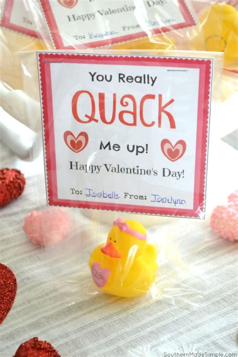 rubber ducky valentine cards  printable southern  simple