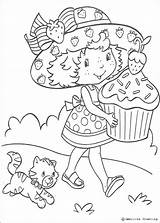 Blueberry Colouring Shortcake Cupcake sketch template