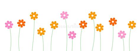 flowers line divider stock illustration image of