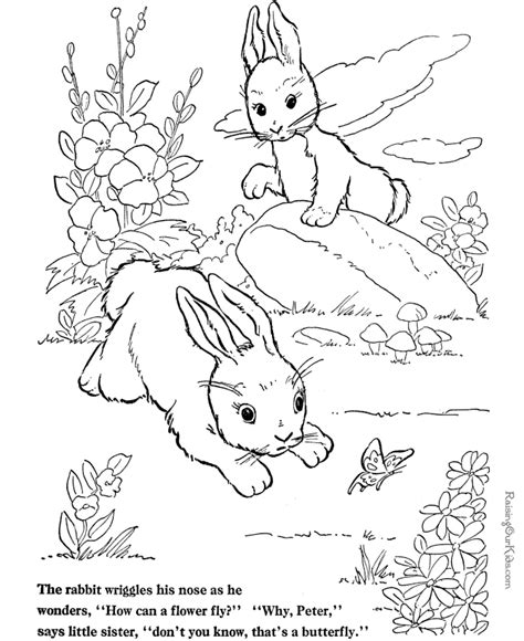 rabbit coloring pages coloring home