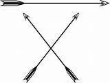 Arrows Crossed Symbol Template sketch template