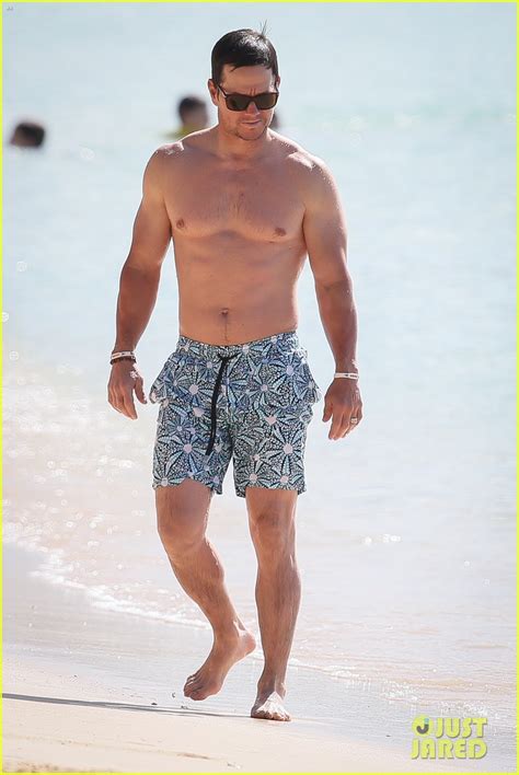 mark wahlberg and wife rhea durham bare their beach bodies in barbados