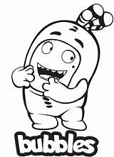Oddbods Coloring Pages Bubbles Pogo Printable Kids sketch template
