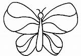 Coloring Butterfly Simple Pages Colouring Outline Kids Flower Easy Printable Clipart Clip Cliparts Wings Wing Sheets Drawing Printables Cartoon Color sketch template