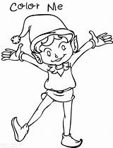 Elf Coloring Pages Shelf Christmas Printable Color Getcolorings sketch template