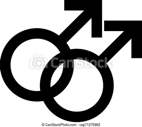 Gay Symbol In Simple Outline Black Color Design Sexual Orientation