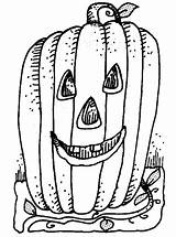 Halloween Coloring Pumpkin Printable Pages Year sketch template