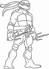Teenage Ninja Mutant Pages Michelangelo Turtles Coloring Getcolorings Color sketch template