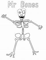 Skeleton Coloring Pages Skeletal System Kids Printable Halloween Bones Drawing Color Clipart Mr Getdrawings Gif Library Clip Popular sketch template