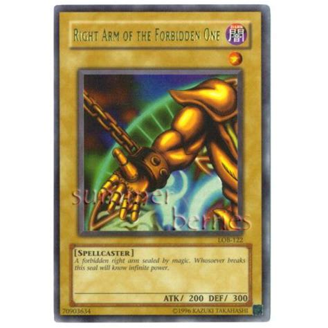 Yugioh Card Lob 122 Right Arm Of The Forbidden One
